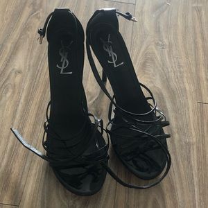 YSL black sandals